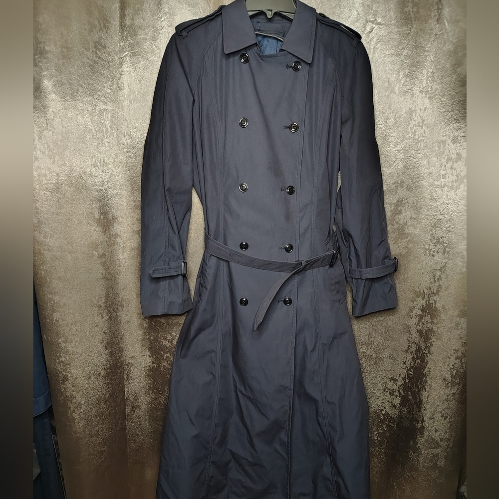 Women's 14L Double-Breasted Navy Blue Trench Coat Defender Collection (USAF)